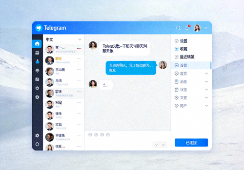 Telegram桌面客户端中文界面主窗口展示图